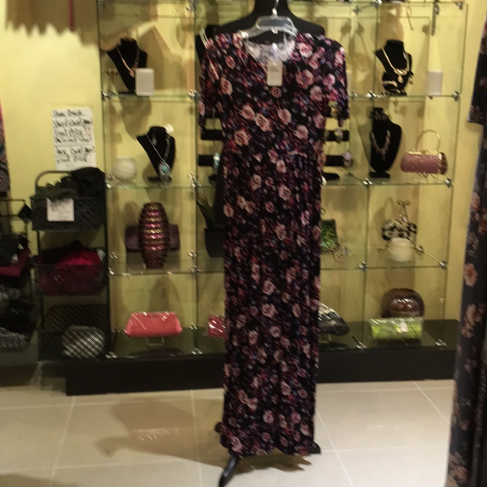 Maxi floral print dress
